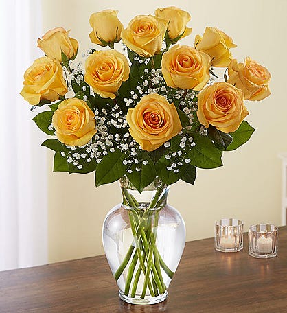 Rose Elegance™ Premium Long Stem Yellow Roses